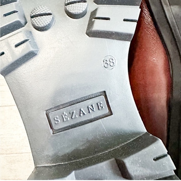 Sezane Amy Loafers Glossy Chocolate Brown Size 38 US 7 NEW - Picture 10 of 12